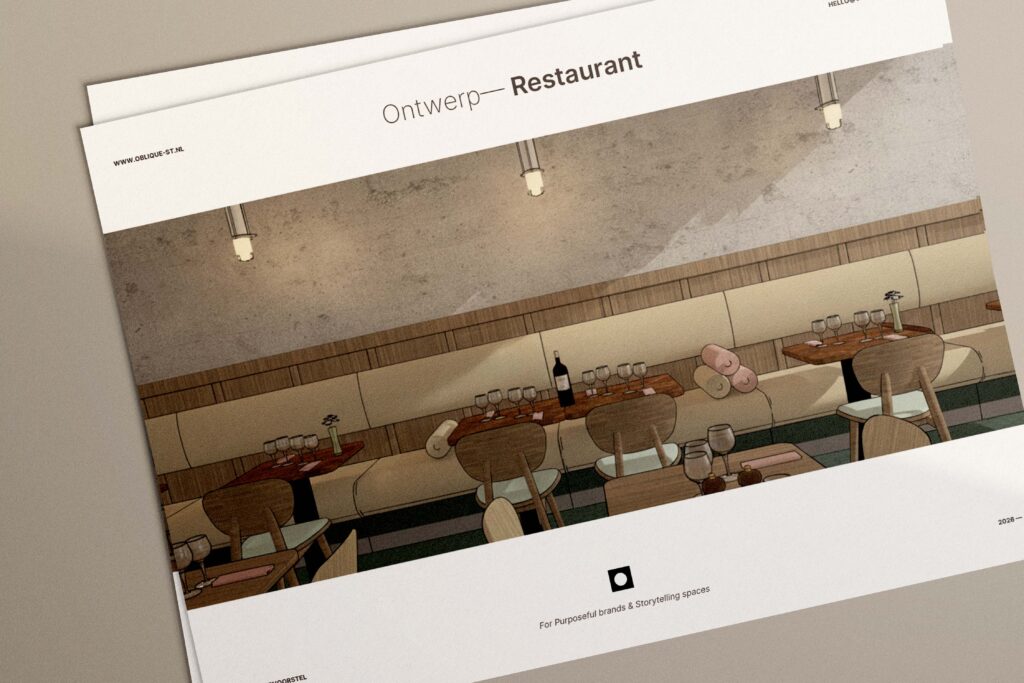 Portfolio: Oblique St.— Interieurontwerp voor hospitality.